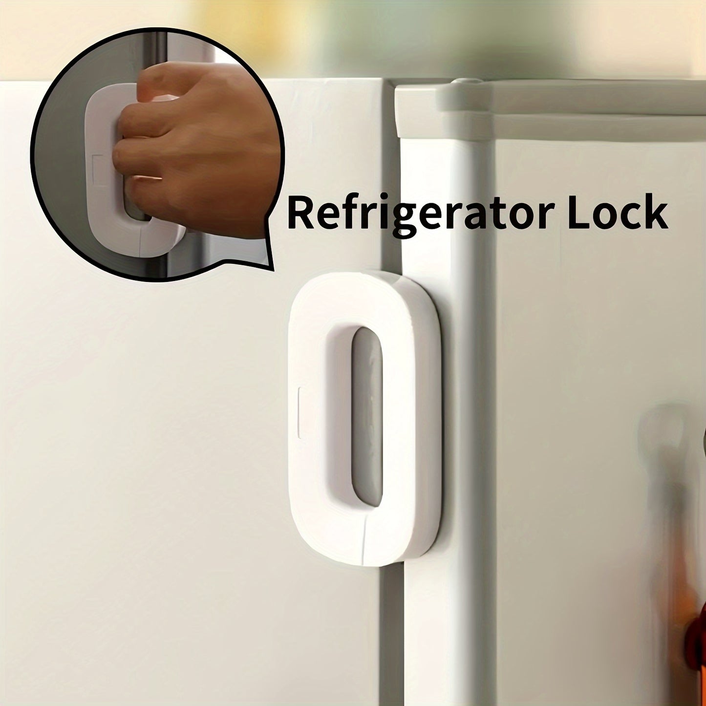 Refrigerator Safety Locks – Hole-Free Fixing Buckle to Prevent Pinched Hands