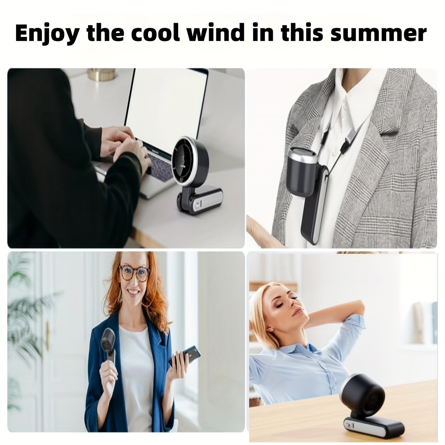 Portable Foldable Handheld Fan – USB Rechargeable, 5-Speed, Long Battery Life (3600mAh)