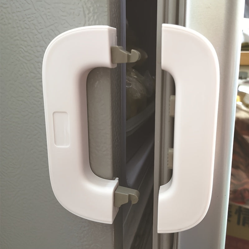 Refrigerator Safety Locks – Hole-Free Fixing Buckle to Prevent Pinched Hands