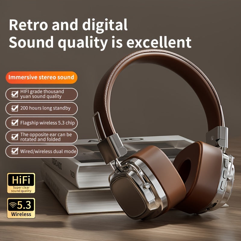 Wireless Over-Ear Headphones with HD Stereo Sound, Deep Bass & 20H Playtime