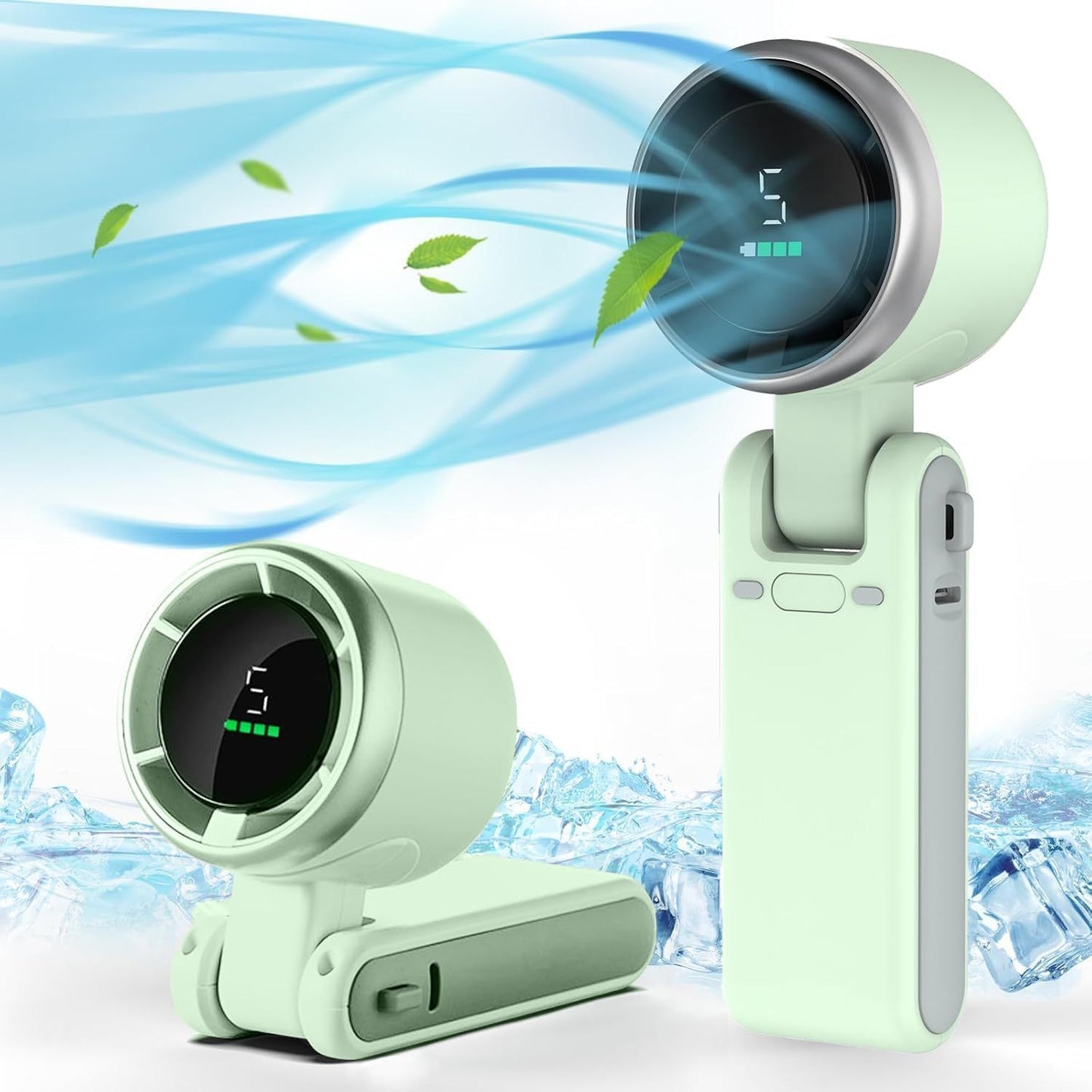 3-in-1 Portable Turbine Mini Fan – Handheld, Desk & Neck Fan