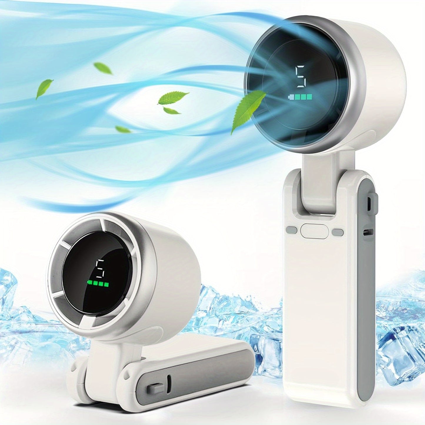3-in-1 Portable Turbine Mini Fan – Handheld, Desk & Neck Fan