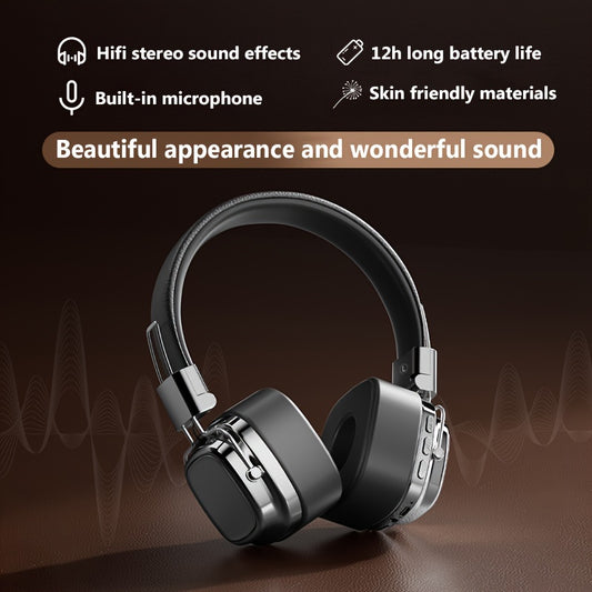 Wireless Over-Ear Headphones with HD Stereo Sound, Deep Bass & 20H Playtime